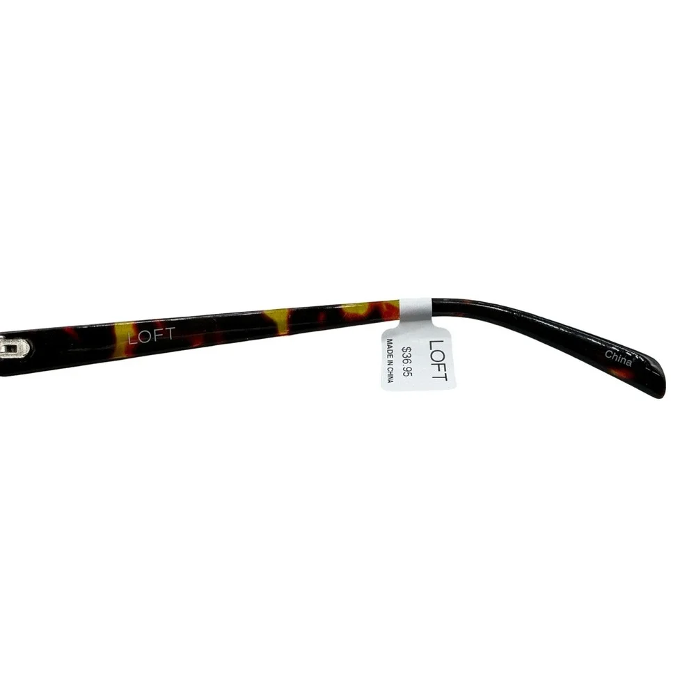 LOFT Plastic Tortoise Aviator Sunglasses Yellow Tint Lens LG58366-EW1-NS-Y